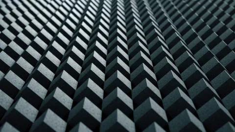 Background pattern cube loop. Abstract geometric shape from gray cubes. Isometri Stock Photos