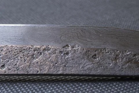 Background with a pattern of Damascus ste Stockfoto's