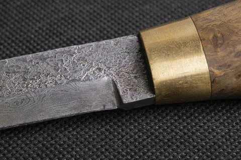 Background with a pattern of Damascus steel Foto stock