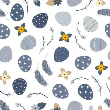 Background of pattern for Easter holiday Stock Illustration