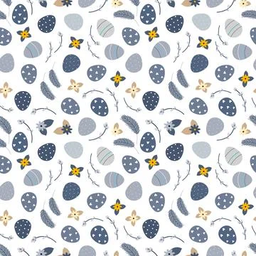 Background of pattern for Easter holiday Stock Illustration