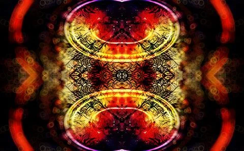 Background pattern with filigrane fractal effect structure and circular and 스톡 일러스트