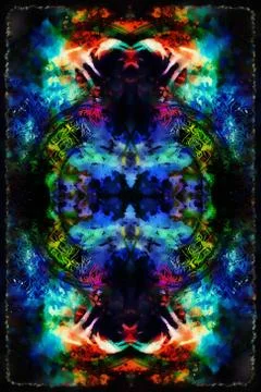 Background pattern with filigrane fractal effect structure and circular and Stockillustratie