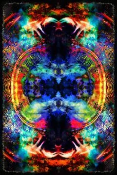 Background pattern with filigrane fractal effect structure and circular and Illustrazione stock