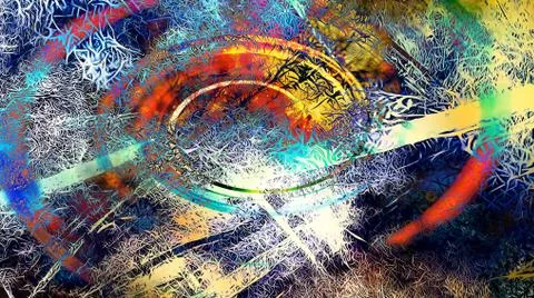 Background pattern with fractal needle structures. Swirl effect. Stockillustratie