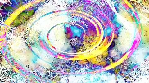 Background pattern with fractal needle structures. Swirl effect. Illustrazione stock