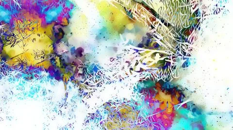 Background pattern with fractal needle structures. Winter effect. Illustrazione stock