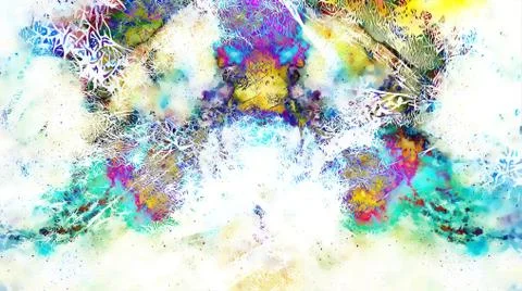 Background pattern with fractal needle structures. Winter effect. イラスト素材