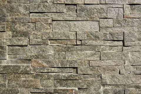 Background pattern of gray brick wall Stock Photos