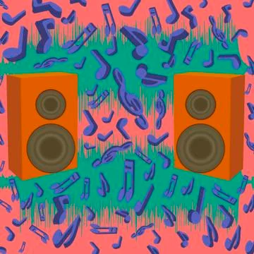 Background pattern of notes Stock Illustration