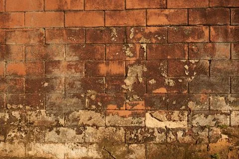 Background pattern of old brown brickwall Stock Photos