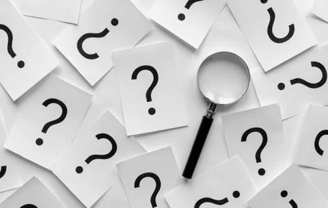 Background pattern of random question marks Stock Photos