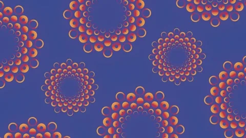 Background with a pattern of red-orange circles. 3d rendering loop animation 4K Stock Footage 265905248