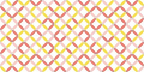 The background is a pattern of round shapes in pastel colors. Illustrazione stock