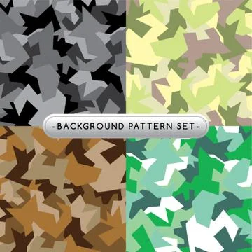 Background pattern set collection Ilustração Stock