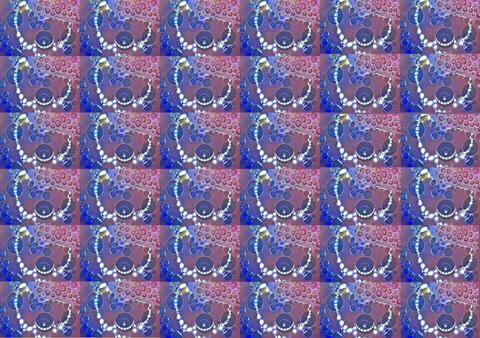 Background pattern with soap bubbles, repeated many times. Stock Photos