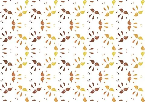 Background pattern of stylized leaves yellowed Stock Illustration