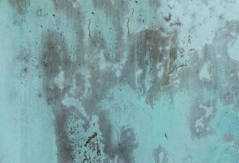 Background Pattern, Texture of Peeling Painted on Blue Grunge Wall with Copy  库存照片