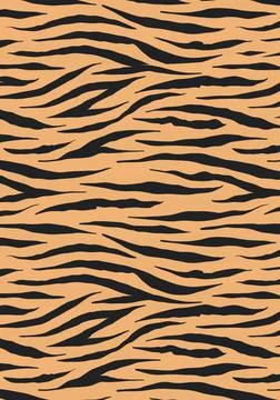 Background pattern texture tiger orange stripe black jungle safari Stock Illustration