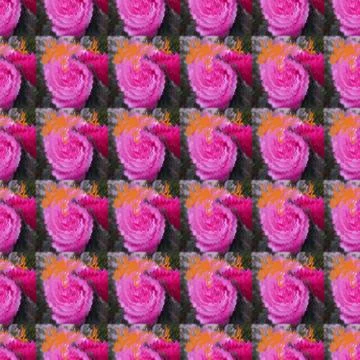 Background pattern of twisted colorful flowers Stock Illustration
