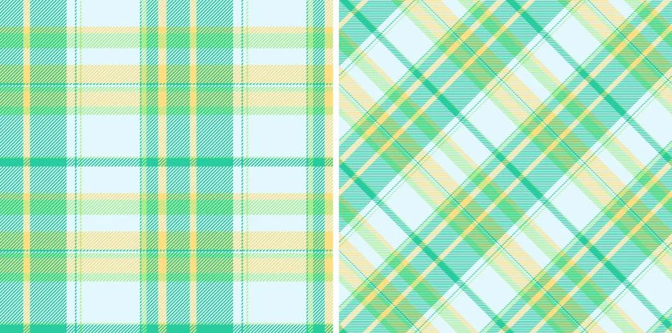 Background pattern vector of tartan plaid fabric with a check textile seaml.. 库存插图