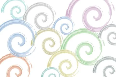 Background pattern of wave abstraction. Watercolor paint brush style Illustrazione stock