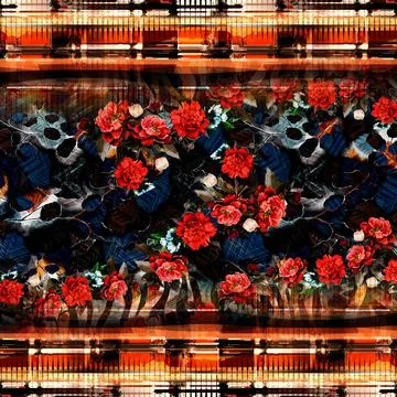 Background pattern works, textile fabric print patterns Stock Illustration