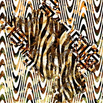 Background pattern works, textile fabric print patterns Illustrazione stock