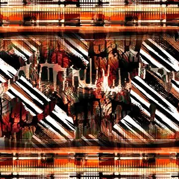 Background pattern works, textile fabric print patterns Illustrazione stock