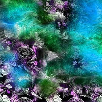 Background pattern works, textile fabric print patterns Illustrazione stock