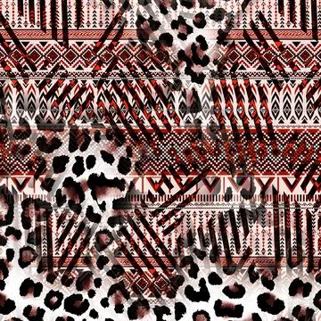 Background pattern works, textile fabric print patterns Illustrazione stock