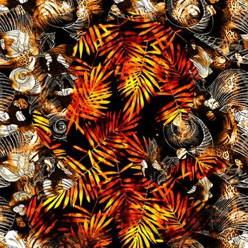 Background pattern works, textile fabric print patterns Stock Illustration