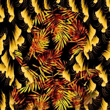 Background pattern works, textile fabric print patterns Stock Illustration