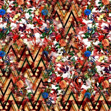 Background pattern works, textile fabric print patterns Stock Illustration