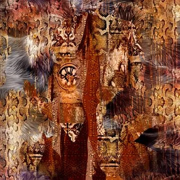 Background pattern works, textile fabric print patterns Illustrazione stock