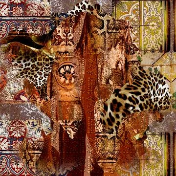 Background pattern works, textile fabric print patterns Illustrazione stock