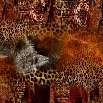 Background pattern works, textile fabric print patterns Illustrazione stock