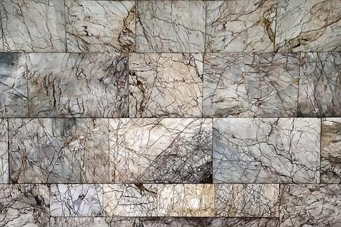 Background of patterned marble tiles Stock Photos