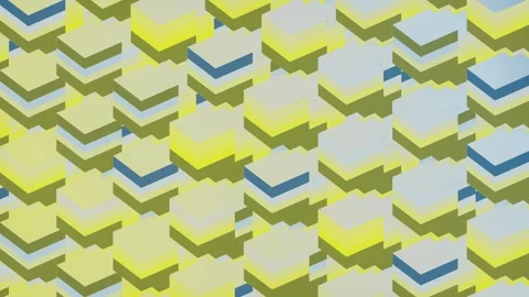 Background with patterns of geometric shapes loop animation. 3d rendering 4K Stock Footage 256631988