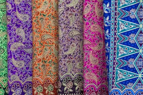 Background with patterns on the texture of fabric, Bali, Indonesia Stock Illustration