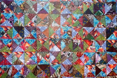 Background with patterns on the texture of fabric, Bali, Indonesia Stock Photos