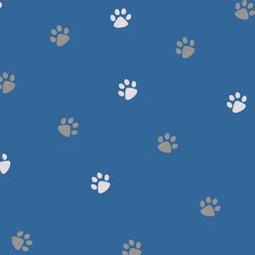 Background with paw prints Stock Illustration