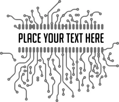 Background in PCB-layout style with empty space for your text. Stock Illustration