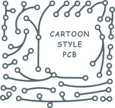 Background in PCB-layout style  with empty space for your text. Vector illust Ilustración de archivo