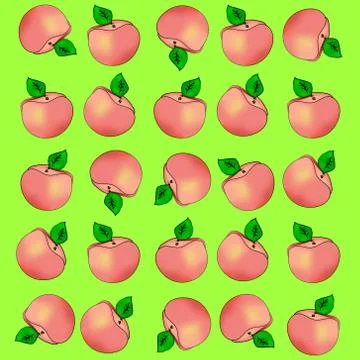 Background of peaches. Stock Illustration