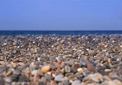 Background of a pebble beach Stock Photos