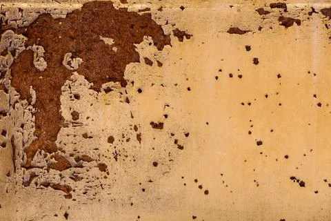Background of peeling paint and rusty old metal Stock Photos
