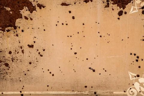 Background of peeling paint and rusty old metal Stock Photos