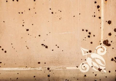 Background of peeling paint and rusty old metal Stock Photos