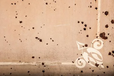 Background of peeling paint and rusty old metal Stock Photos